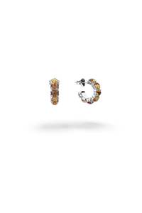 Stolen Girlfriends Club - Halo Cluster Earrings - Stg Silver/Orange Citrine