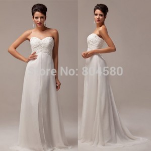Hot Stock Strapless Chiffon prom dresses Floor-Length Long evening party gown wh&hellip;