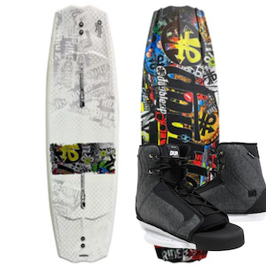 Wakeboard Package: Double Up Cliche 142 + Alias OT 7-11