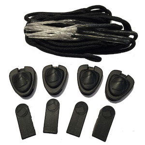 Wakeboard Parts Accessories: Liquid Force Lace Kit - Black