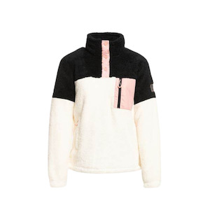 Hoodies And Crews: Roxy Women's Alabama Full Zip Fleece Top - Egret