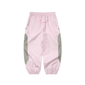 Snow Gear: BSR Light Weight Reflective Line Super Wide Jogger Pants - Baby Pink