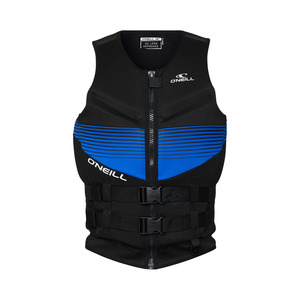 Wakeboarding 1: O'Neill Mens Factor L50S Buoyancy Jacket - Black/ Blue