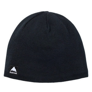Beanies: Burton Mountain High Fleece-Lined Beanie - True Black