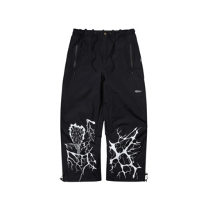 BSR Special Seam Sealing Wide Ventilation Pants - Ink Splatter Black