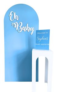 Oh Baby Blue Backdrop Package