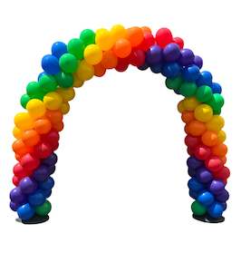 Corporate Balloon Packages: Rainbow Balloon arch Delivered and set up