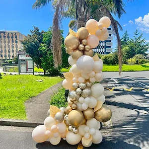 Corporate Balloon Packages: Grab and Go inflated balloon garland on stand 3m #1 Deluxe chic