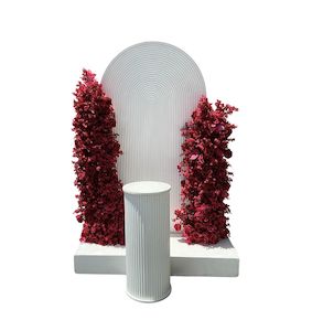 21st Birthday Packages: Red rose floral and Ripple backdrop arrangment