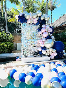 Shimmer wall with balloons package #3