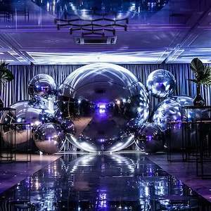 Giant silver balls Delivery or Pick up