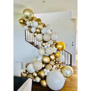 Grab and Go inflated balloon garland 3-4m Neutral