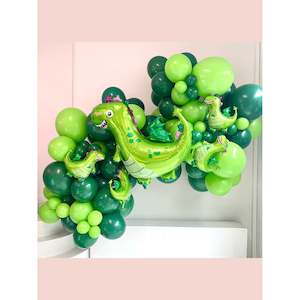 Grab and Go inflated Happy dinosaur balloon garland 2.5m MIDI