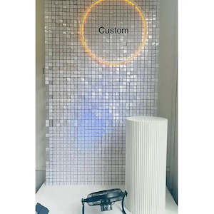 All white shimmerwall hire