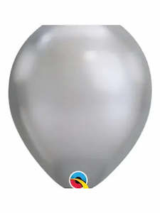 Chrome Silver BALLOON in Sizes - small, regular or large