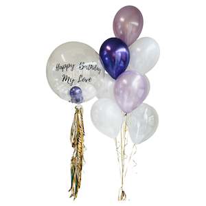 Clear bubble balloon personalised bouquet #8