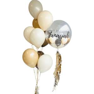 Clear bubble balloon personalised bouquet #7