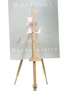Welcome Signs And Neon Signs: Bachelorette welcome matte signage rental