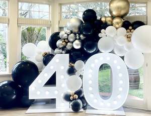 Light Up Number Hire: Giant 40 Light-Up Number Hire | 40th Birthday Auckland