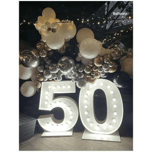 Giant 50 Light-Up Number Hire | 50th Birthday Auckland