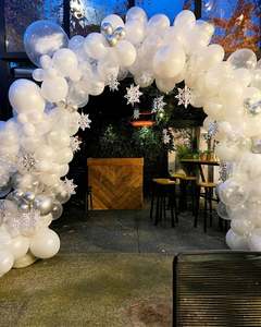 All White balloon arch - winter wonderland