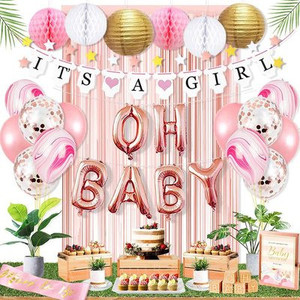 Products: It's A Girl Baby Shower Decorations Balloon Party Box