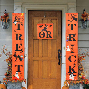 Trick or Treat Halloween Banner for Home Indoor/Outdoor Balloon Party Box