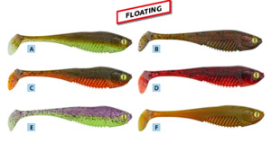 Fishing Lures: Floating Punker Shads 6cm (Pack of 6) – UV Active – Other Sizes Available - Paddle Tail