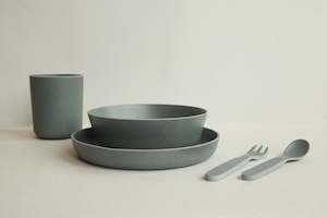Bamboo Kids Dinner Set - Charcoal