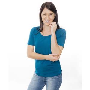 Womens Tops: Short Sleeve Slim T-Shirt