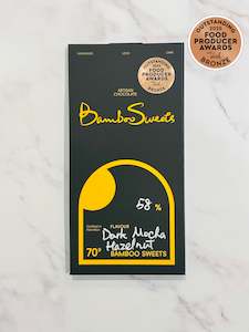 Dark Mocha Hazelnut 58%Organic Single-Origin Dark Chocolate(Vegan)