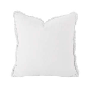 Cushions: Linen Square Cushion - Ivory