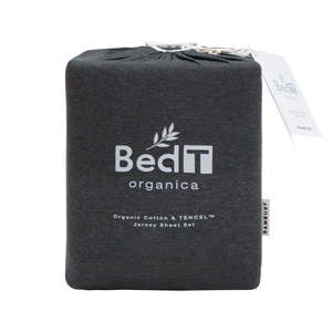 Sheets Blankets: BedT Organica Sheet Set - Charcoal