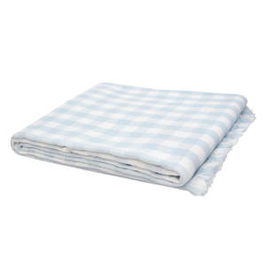 Gingham Throw - Sky