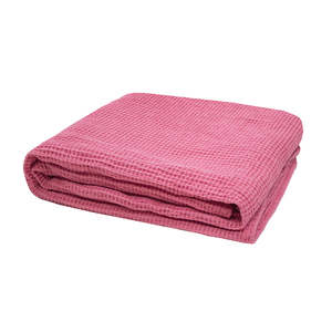 Waffle Throw - Pink