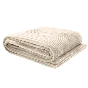 Throws: Channel Large Throw - Stone