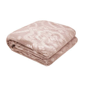 Blankets: Beth Ultraplush Blanket - Rosewater