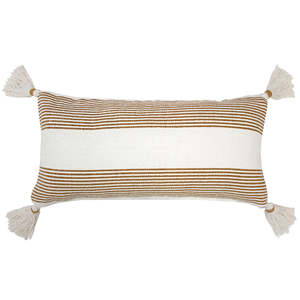 Older Quilt Cover Sets: Panama Rectangle Cushion - Tobacco