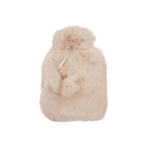 Luxury Faux Fur Hot Water Bottle - Rosewater