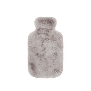 Frida Faux Fur Hot Water Bottle - Dove