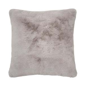 Frida Faux Fur Square Cushion - Dove
