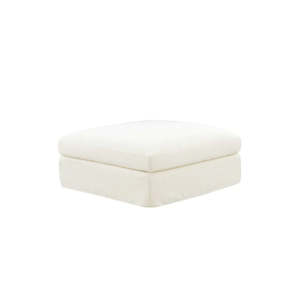 Ottomans: Bayside | Linen Feather Modular Couch Ottoman