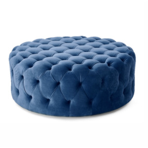Willow | Round Ottoman Footstool with Tufted Cushions