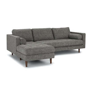 Chaise Sofas: Moke | Fabric 4 Seater with Reverse Chaise