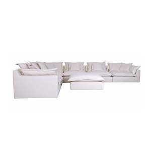 Cloud Cosy | Feather Cloud Modular Couch 6 Pcs Corner with Ottoman
