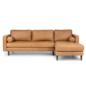 Leather Sofas: Lenojo | Leather 4 Seater with Chaise