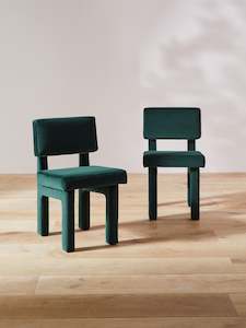 Crawley Dining Chair in Dark Green