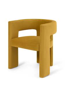 Dining Chairs: Benton Dining Chair in Ochre Yellow