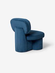 Dining Chairs: Padstow Chair in Steel Blue Cord