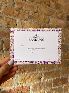 $25 Bandung Gift Voucher Bandung Cafe